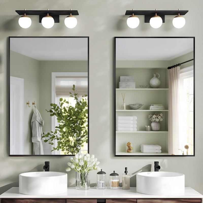 Neutypechic Modern Metal Rectangle Wall Mirror Bathroom Vanity Mirror, 1 of 9