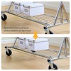 LIVAREEmlen Heavy Duty Clothing Rack 600LBS Rolling Clothes Racks for Hanging Clothes, Commercial Garment Rack Collapsible ＆ Portable with Wheels - 3 of 4