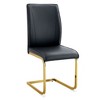 CAVINAS Modern Luxury Simple Arch Chair, PU High Resilience Dining Chair with Crazy Horse Texture and Arched Metal Leg - 4 of 4