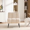 Aortzio Armless Accent Chair Upholstered Tufted Lounge Chair Iron Legs - 2 of 4