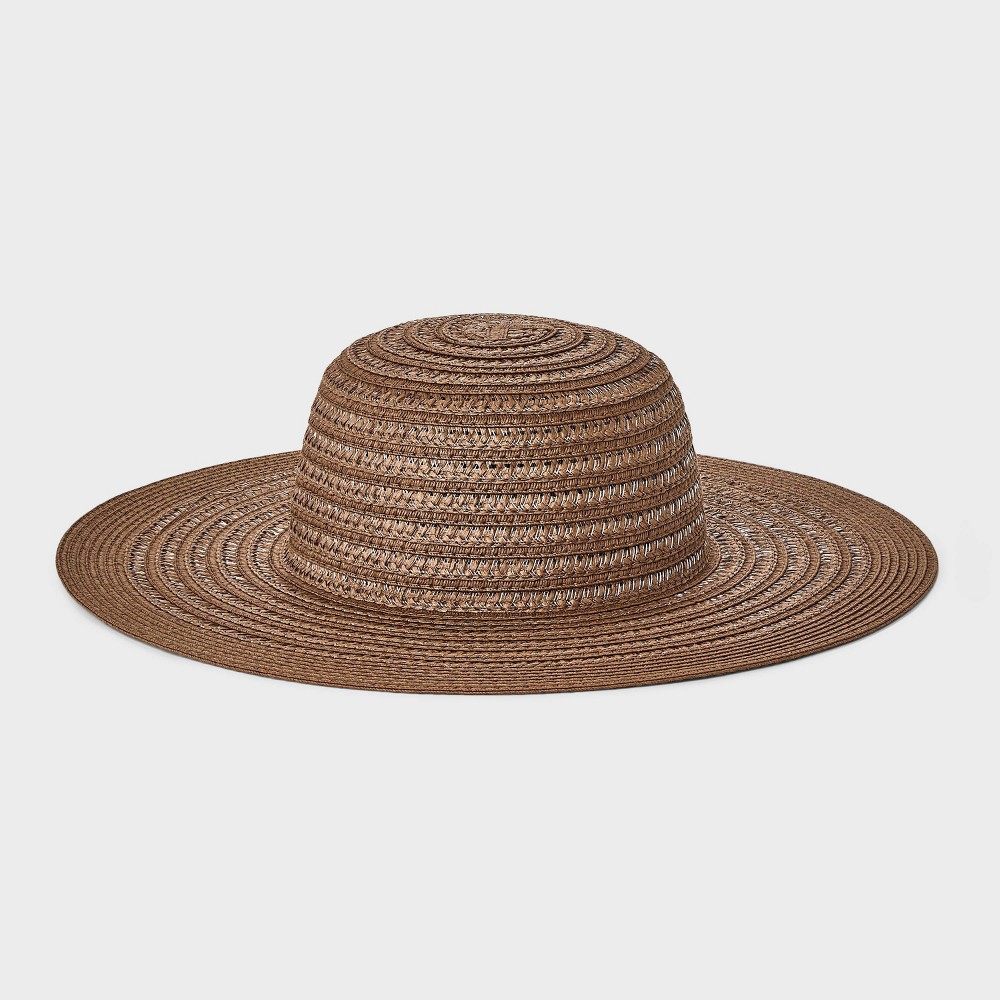 Packable Straw Short Brim Floppy Hat - Shade & Shore™ Brown