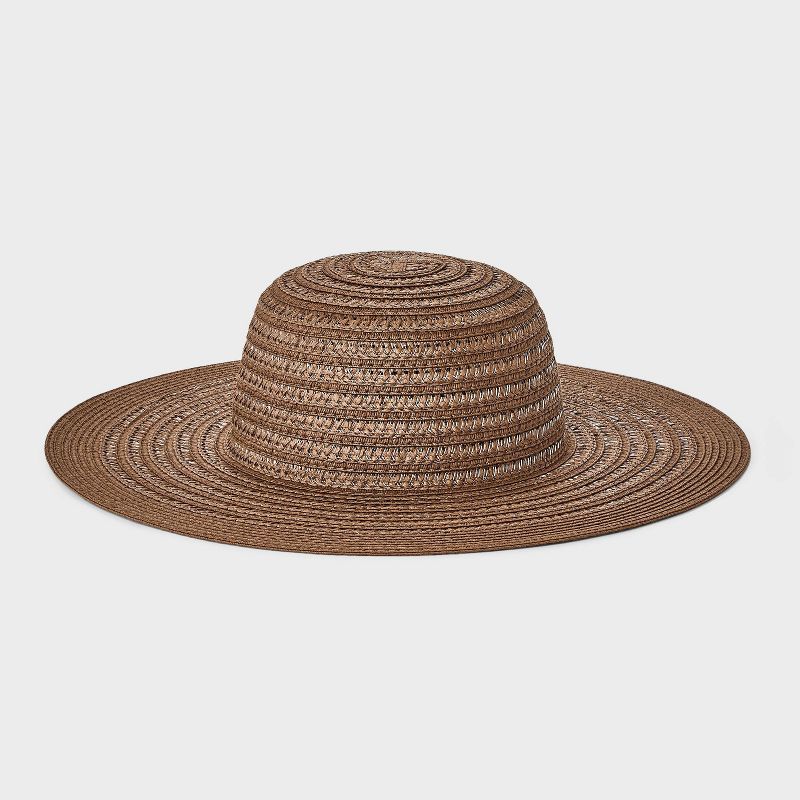 Packable Straw Short Brim Floppy Hat - Shade & Shore™ Brown