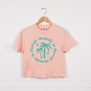 Simply Sage Market Women's Mentally In Hawaii Short Sleeve Relaxed Fit Cropped Tee - 1 of 3