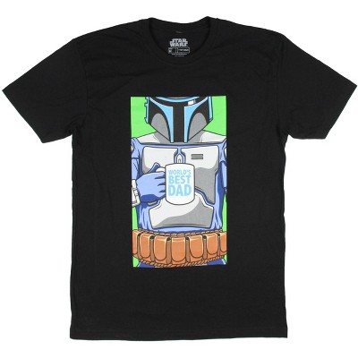Seven Times Six Star Wars Jango Fett World's Best Dad Men's Black T-Shirt Black