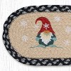 Earth Rugs Eco-Friendly Christmas Rug – Oval Jute Stair Accent with Festive Gnome - 3 of 3