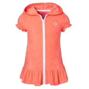 Sportoli Beach Coverups for Girls Swimsuit Cover Up Cotton Terry Hood Swim Robe Swimwear - 1 of 3
