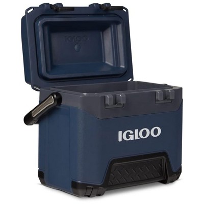 Igloo BMX 25 Quart Ice Chest Cooler with Cool Riser Technology, Rubberized Lid T Latches, and Extra Thick Foam Insulated Walls, Rugged Blue