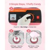 VEVOR Cotton Candy Machine Commercial, 1000W Electric Candy Floss Maker, Easy Use with 15 inch Stainless Steel Bowl and Sugar Scoop, Pink - 4 of 4