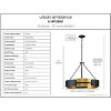 Urban Ambiance Luxury Contemporary Chandelier 20''H x 26''W,  Midnight Black Finish,  Gambier Collection, UHP3861 - 3 of 4
