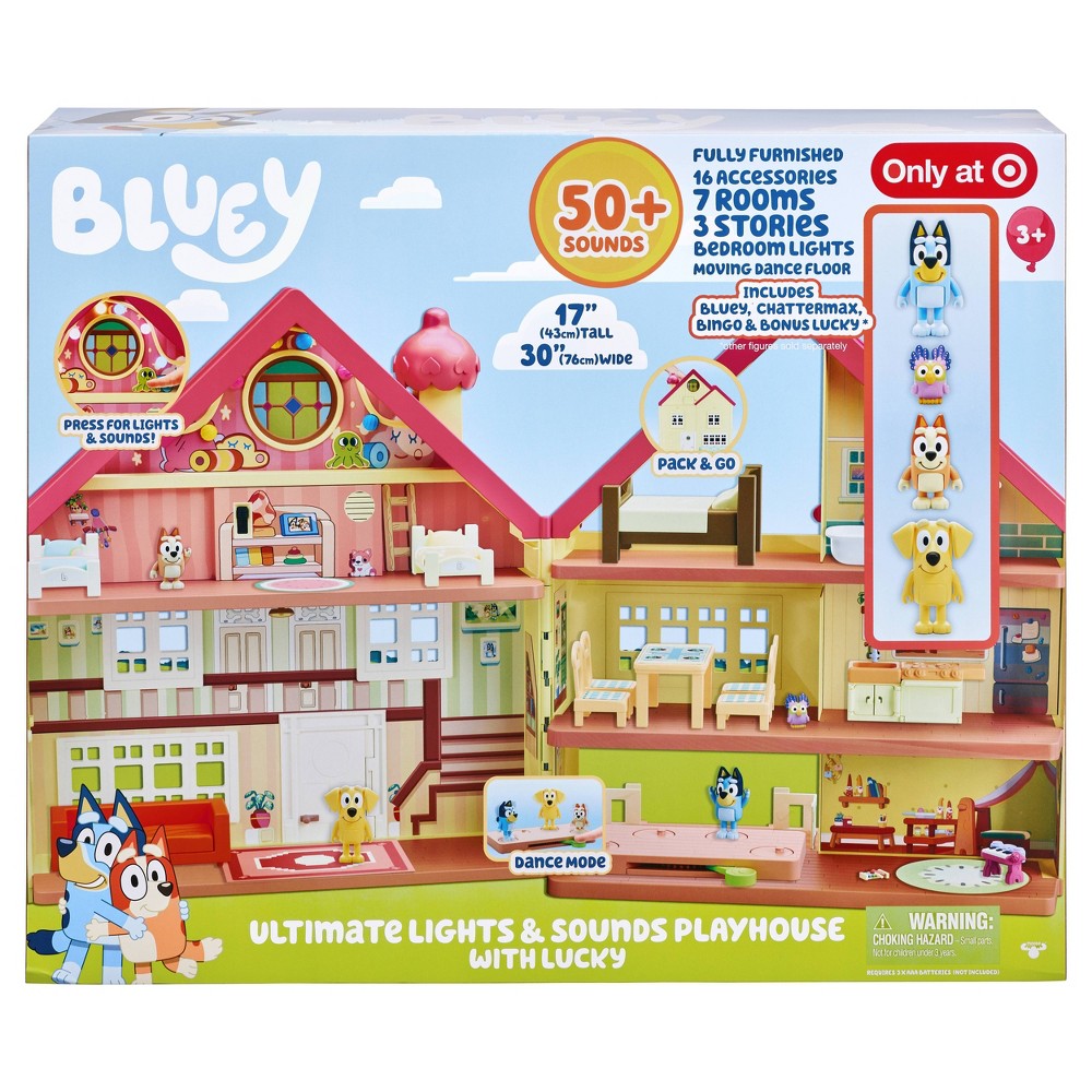 Photos - Doll Accessories Bluey Ultimate Lights & Sounds Playhouse with Lucky