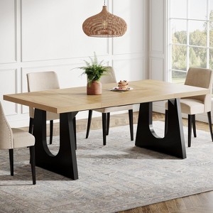 Tribesigns Dining Table for 6-8 People, 70.9“ Modern Kitchen Table for Dinner, for Dining Room, Living Room,Oak - 1 of 4