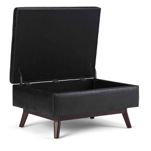 CAVINAS Faux Leather Storage Ottoman Bench with Versatile Use,Upholstered Ottoman with Safety Hinge for Living Room,Bedroom - 1 of 4