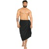 LA LEELA Men's Sarong Bath Pareo Wrap One Size Tropical Black - 2 of 4