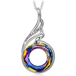 Rise From Ashes Phoenix Pendant Austrian Crystal Necklace Luck Gift Women - 1 of 4
