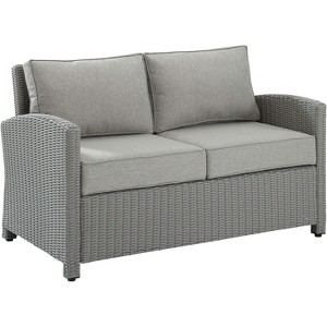 HomeStock Bradenton Outdoor Wicker Loveseat - 1 of 4