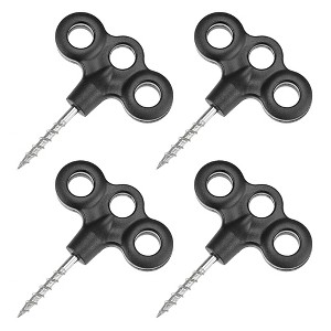Unique Bargains Metal Screw Spikes Ground Pegs for Outdoor Camping Canopy - 1 of 4