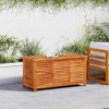 Garden Storage Box with Louver 44.5"x19.7"x22" Solid Wood Acacia - 3 of 4
