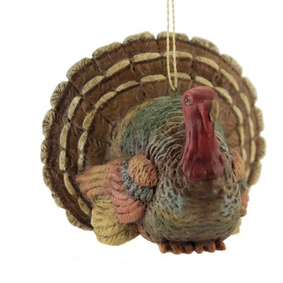 Holiday Ornament 3.75" Resting Turkey Ornament Gobble Thanksgiving  -  Tree Ornaments