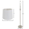 Table Lamps and Floor Lamp Traditional Set of 3: Brushed Steel, Linen Shades - Yorkshire Home - 3 of 4