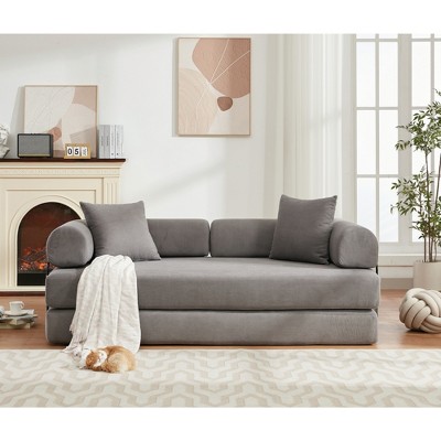 3 Seat 4-in-1 Folding Convertible Out Sleeper Sofa Bed, King Size 78.5"