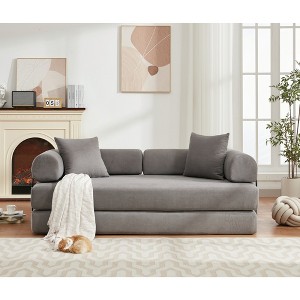3 Seat 4-in-1 Folding Convertible Out Sleeper Sofa Bed, King Size 78.5" - 1 of 4