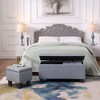 Dsvimoy Accent Chair Large Storage Ottoman Bench Tufted 3 in 1 Combination for Living Room, Gray, 39"*17"*15" - 2 of 4