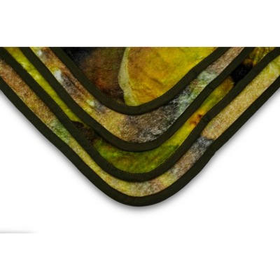 Pickle Print Green and Brown Fleece Throw Blanket