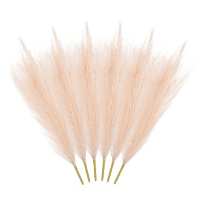 Unique Bargains Party Wall Vase Wedding Decor Fluffy Faux Pampas Grass 6 Pcs