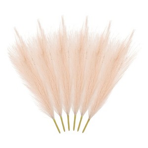 Unique Bargains Party Wall Vase Wedding Decor Fluffy Faux Pampas Grass 6 Pcs - 1 of 4