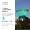 HOST Freeze Insulated Martini Cooling Cups, Plastic Freezer Gel Chiller Double Wall Stemless Cocktail Glass Set of 2 9oz, Tinted Aqua Blue - 3 of 4