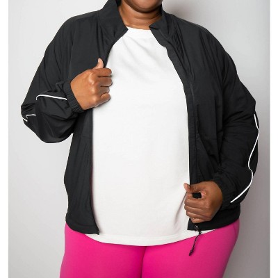 Women's Packable Mock Neck Running Jacket - mono b