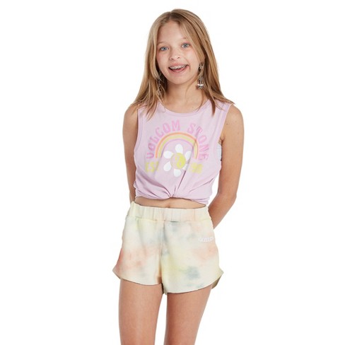 Volcom Girls Lived In Lounge Fleece Shorts Multi M Target