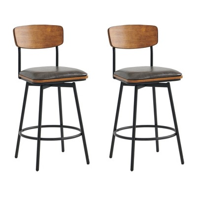 Spruce&Spring Swivel Counter Height Bar Stool Set of 2