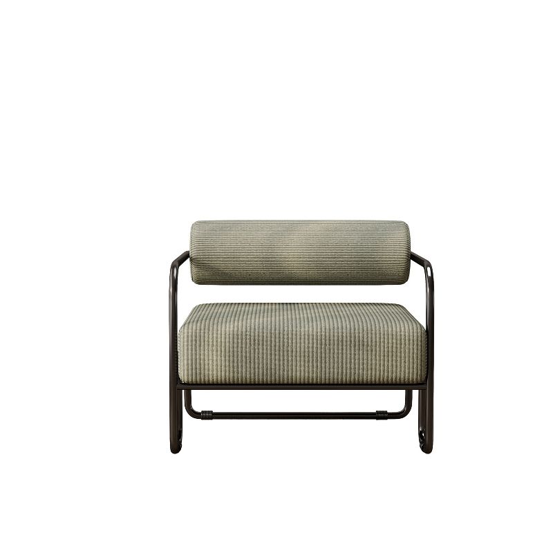 27" Modern Iron Accent Chair , Comfy Lazy Armchair for Living Room and Bedroom 4A - ModernLuxe, 5 of 9