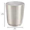 iDesign Stainless Steel Round Bathroom Trash Can - Set of 2 - Brushed - 4 of 4