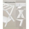 SONGMICS Bamboo Luggage Rack Foldable Suitcase Stand with Fabric Storage Shelf - 2 of 4