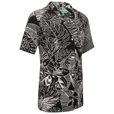 Mio Marino Mens Casual Button-Down Hawaiian Short Sleeve Shirt