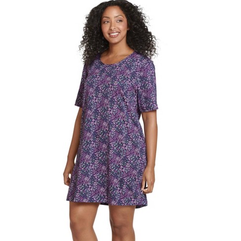 Jockey Women's Everyday Essentials 100% Cotton Short Sleeve Sleep S Eden  Floral Plum : Target