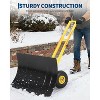 29.13"W Heavy-Duty Snowplow, with Adjustable Handle and Tilting Blade, Efficiently Removes Snow, Suitable for Driveways, Doorways, Sidewalks, Patios - 4 of 4