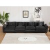Wider Armrest 3-Seater Chenille Straight Sectional Sofas with Double-Layer Cushions and Modular Design - 3 of 4