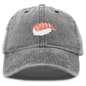 Dalix Shrimp Nigiri Embroidered Sushi Cotton Dad Hat Baseball Cap Adjustable Womens - 1 of 4