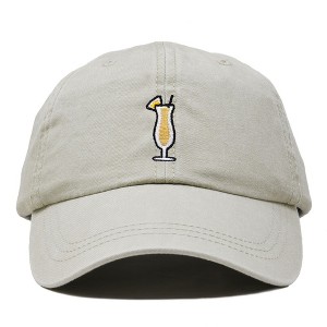 Dalix Pina Colada Embroidered Cap Cotton Baseball Cute Cool Dad Hat Womens - 1 of 4