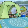 Outdoor Rugs Modern Plastic Straw Rugs, Waterproof Patio Floral Camping Carpet, Reversible Floor Mats for Porch Balcony Beach - 4 of 4