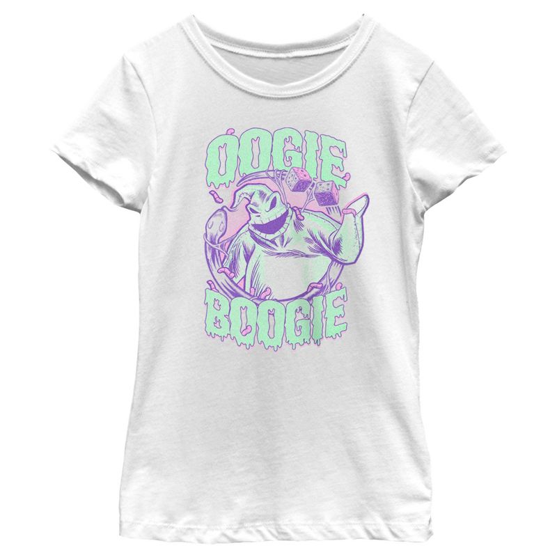 Girl's The Nightmare Before Christmas Slimy Oogie Boogie T-Shirt, 1 of 5