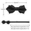 Elerevyo Men's Pre-tied Pointed Satin Solid Formal Wedding Bow Ties - 3 of 4