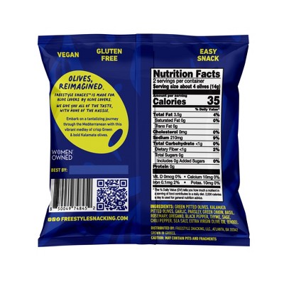 Freestyle Snacks Mediterranean Herb Medley Olives - 1.1oz