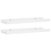 vidaXL Picture Frame Ledge Shelves 2 pcs White 15.7"x3.5"x1.2" MDF - 2 of 4