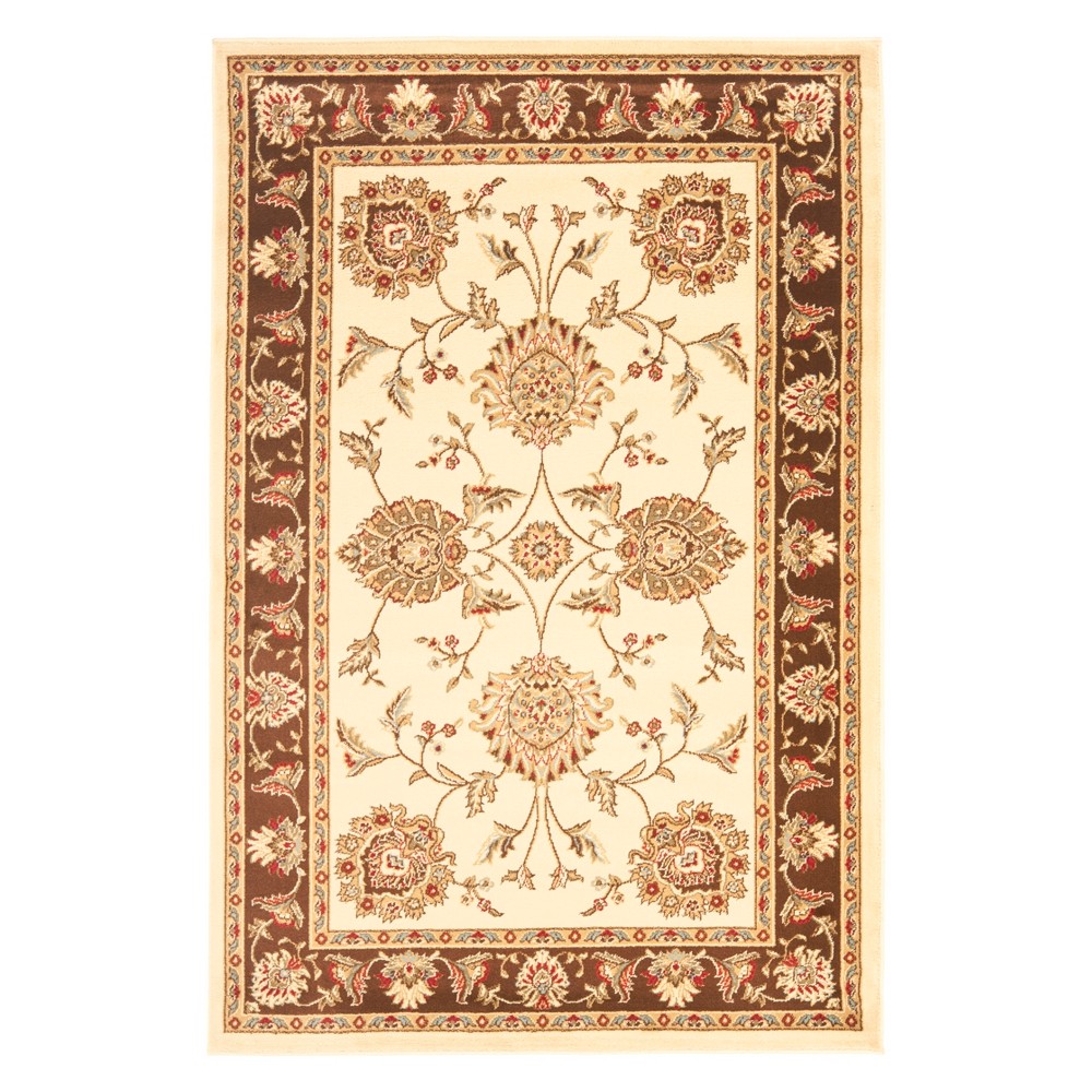 3'3inx5'3in Susana Floral Loomed Rug Ivory/Brown - Safavieh