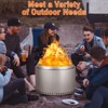 20.5" Smokeless Fire Pit with Air Switch, Wood Burning Portable Stainless Steel Outdoor Firepit with Removable Stand and Ash Pan - 3 of 4
