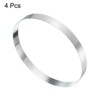 Unique Bargains Stainless Steel Seamless Nonstick Mirror Coating Round Cake Ring 4 Pcs - 3 of 4